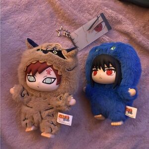TOPTOY X Naruto Shippuden "Beast Party" Series Plush Keychain SASUKE GAARA
